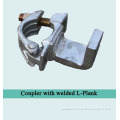 Scaffolding Forged Coupler with Welded L-Plank (with Grooves)